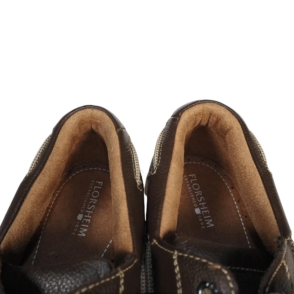 Florsheim Lakeside Ox Moc Toe 13157-200 Brown Mens 9W Leather Boat Shoes‎